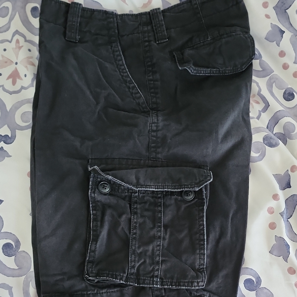 AEROPOSTALE Men's Black Cargo Shorts Size 34